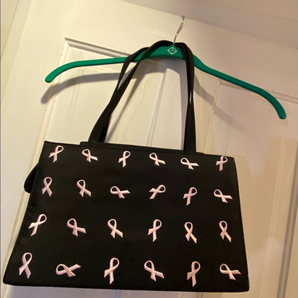 Black Pink Ribbon 🎀 Shoulder Bag